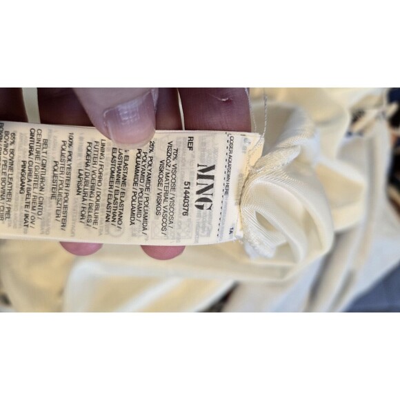 NWT Mango Suit Dress Geometry Pattern Elegant/belt Sz S Casual Formal Business - Picture 15 of 15